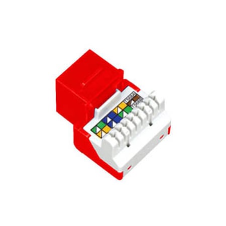 Allen Tel Cat 5e Jack Module, Red AT55-47